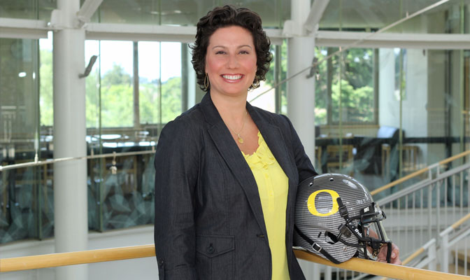 Whitney Wagoner worked in corporate marketing at the NFL in New York before assuming her current position at the University of Oregon's Warsaw Sports Marketing Center.